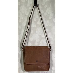 ROWALLAN Brown Leather Shoulder Crossbody Messenger Handbag Purse